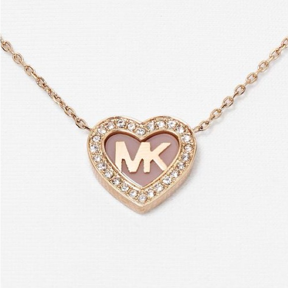 Michael Kors Pav Heart Pendant Necklace 16 50$